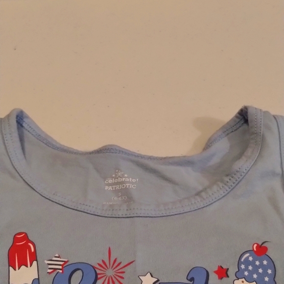Celebrate Patriotic Sweet Land Of Freedom sleeveless Tank Top Cute Girl S (6-6X) - Picture 7 of 8